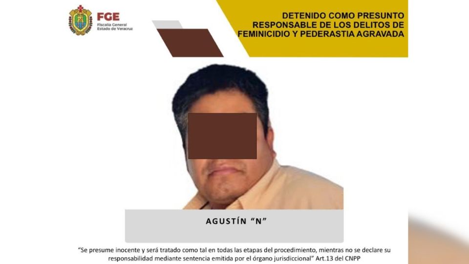 El presunto responsable fue acusado de feminicidio y pederastia agravada.