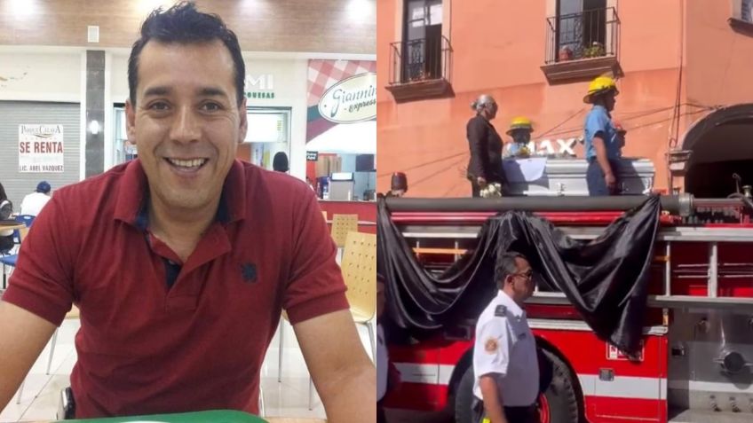 Entre aplausos, honores y sirenas, así despidieron a Felipe Jiménez, bombero asesinado el domingo en Guanajuato