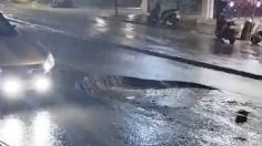 Enorme bache destroza un automóvil en Cuautitlán Izcalli: VIDEO