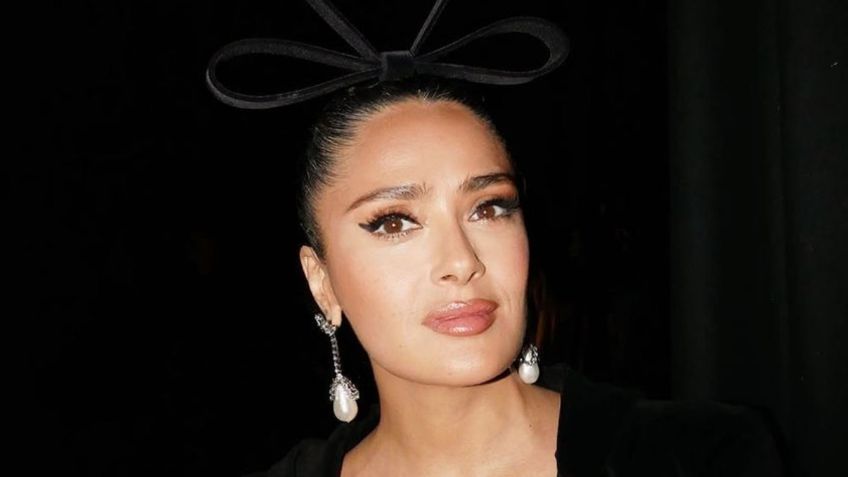 Salma Hayek conquista el Paris Fashion Week con su controvertido look Balenciaga