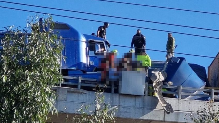 IMÁGENES IMPACTANTES: conductor queda prensado en accidente de la México-Puebla