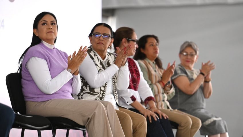 Claudia Sheinbaum,  Rosa Icela y Ariadna Montiel arrancan "Apoyo Bienestar para Mujeres" en Edomex