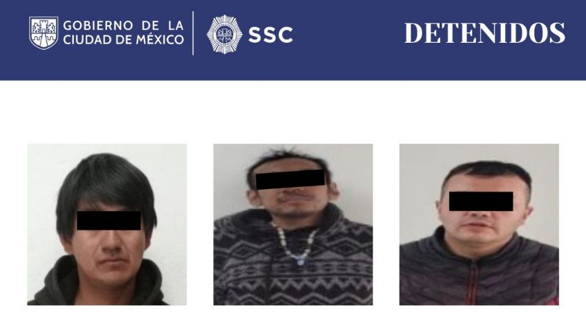 Detienen a tres hombres en posesión de drogas en Iztapalapa