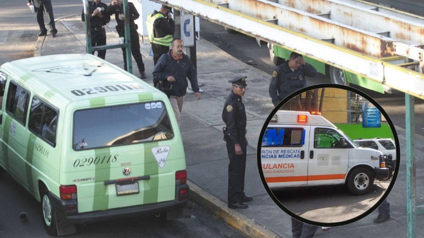 Joven de 20 años se avienta de puente peatonal en el CETRAM de Taxqueña