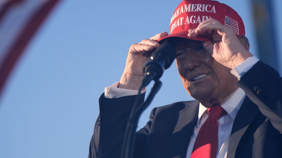 Donald Trump, durante un evento de campaña en California, este sábado.