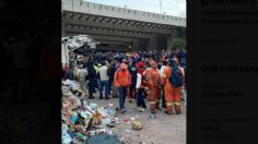 ¡Tiran basura en explanada! Trabajadores de limpia protestan en alcaldía Cuauhtémoc