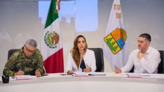 Secretarios de Marina y SSPC se reúnen con la gobernadora de Quintana Roo, Mara Lezama