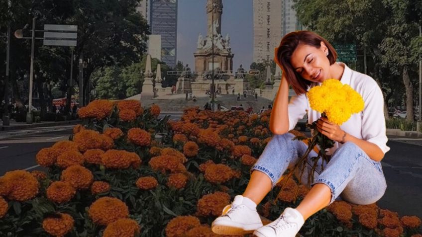 Ideas de fotos puedes recrear en las jardineras de cempasúchil de Paseo de la Reforma que te harán ver como influencer