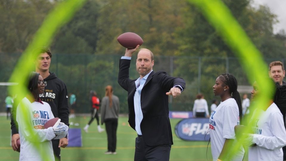 El Príncipe de Gales mostró su pasión por la NFL