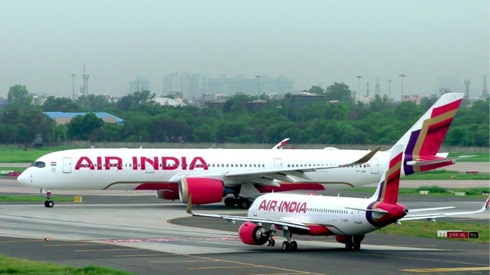 Aviones pertenecientes a la aerolínea bandera de la India, en una imagen de archivo.