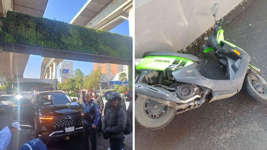 Motociclista muere atropellado por camioneta en carriles centrales de Periférico, a la altura de San Antonio