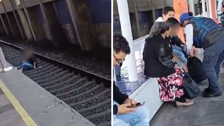 VIDEO: Un joven se acuesta sobre vías en metro Peñón Viejo para intentar suicidarse; fue rescatado