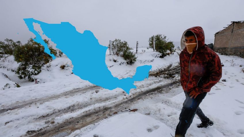 Dos frentes fríos "envuelven" a México y prevén más clima invernal este año que en 2023