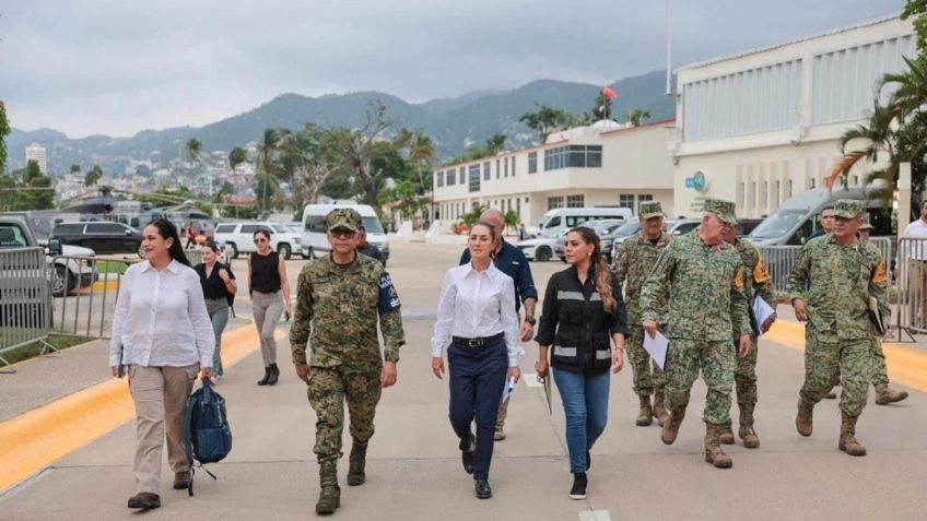 Evelyn Salgado y Claudia Sheinbaum se reúnen para dar seguimiento a la reconstrucción de zonas afectadas por el huracán John