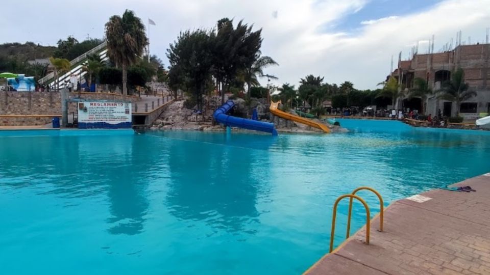 El parque acuático, en la zona de Ixmiquilpan, Hidalgo.