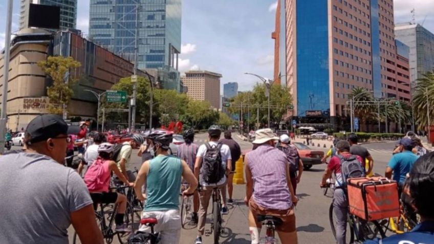 Muere joven cuando se realizaba el Paseo Ciclista sobre Paseo de la Reforma