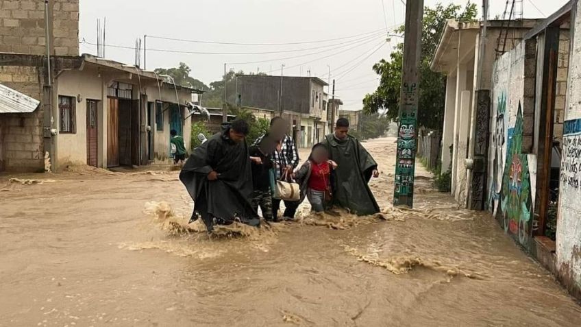 Más de 20 municipios afectados por lluvias provocadas por la baja presión Nadine y el Frente Frío No. 4 en Chiapas