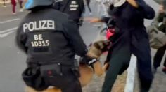 VIDEO: policía echa los perros a manifestantes pro Palestina que creen que los canes son impuros