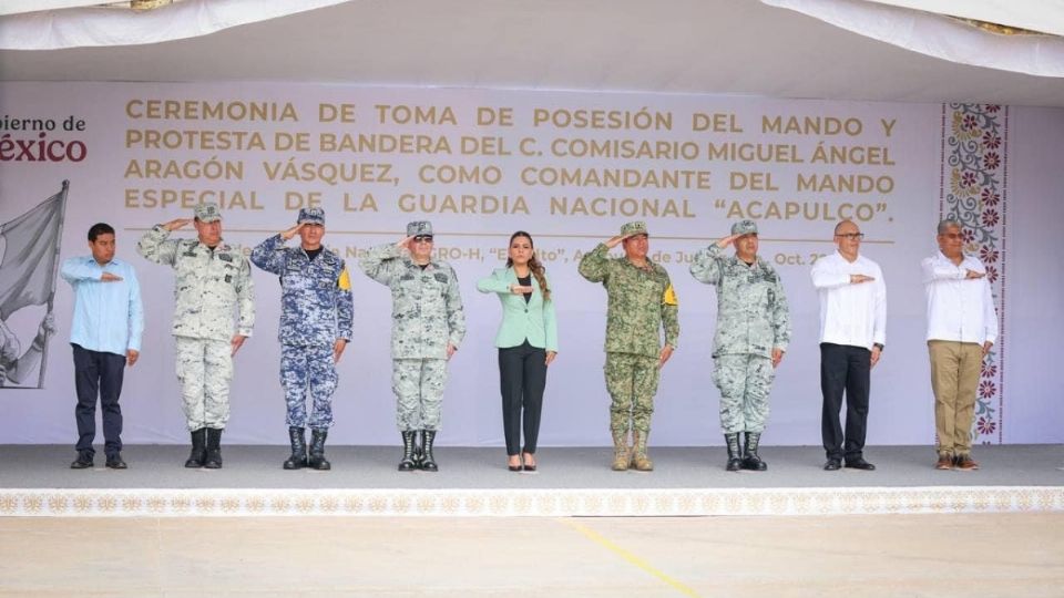 Con la presencia del titular de la Dirección General Consultiva y Control Regional de la Guardia Nacional, Adolfo Héctor Tonatiuh Velasco Bernal, la gobernadora reconoció la presencia y trabajo de la GN.