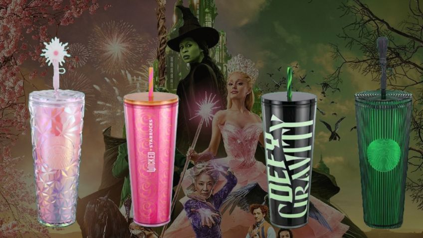 ¿Glinda o Elphaba? Starbucks sorprende con mágica colección de vasos inspirados en la película "Wicked"