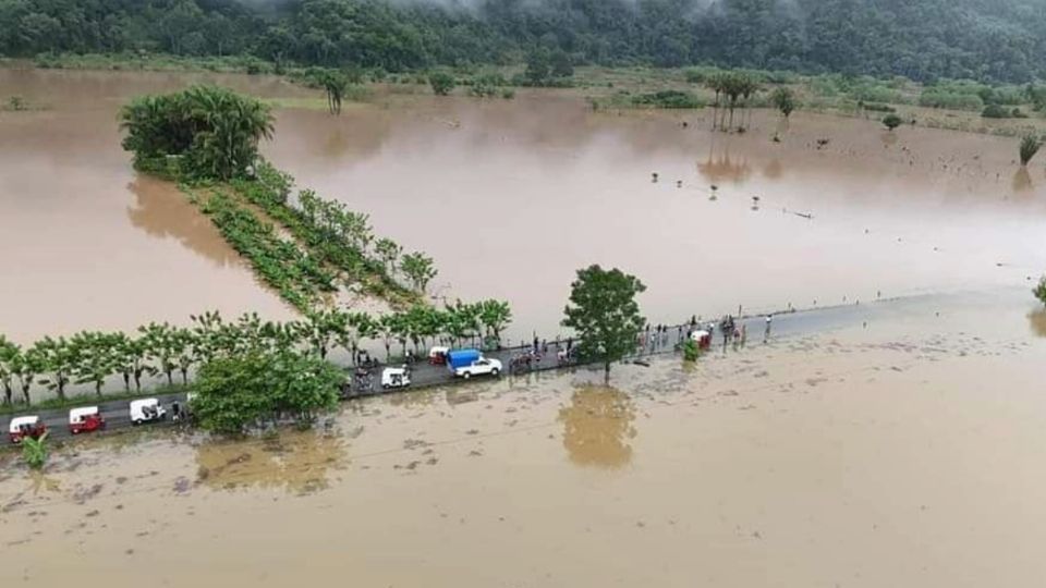 Las lluvias torrenciales han dejado incomunicadas a algunas comunidades de la zona.