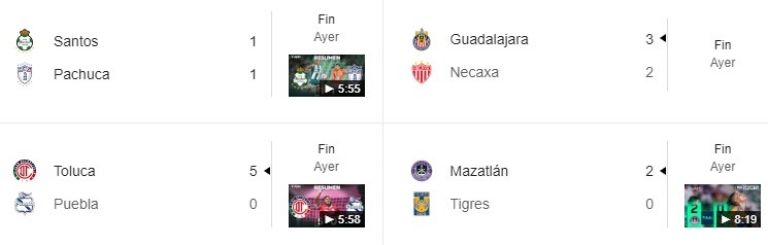 resultados jornada 13 liga mx martes 22 de octubre