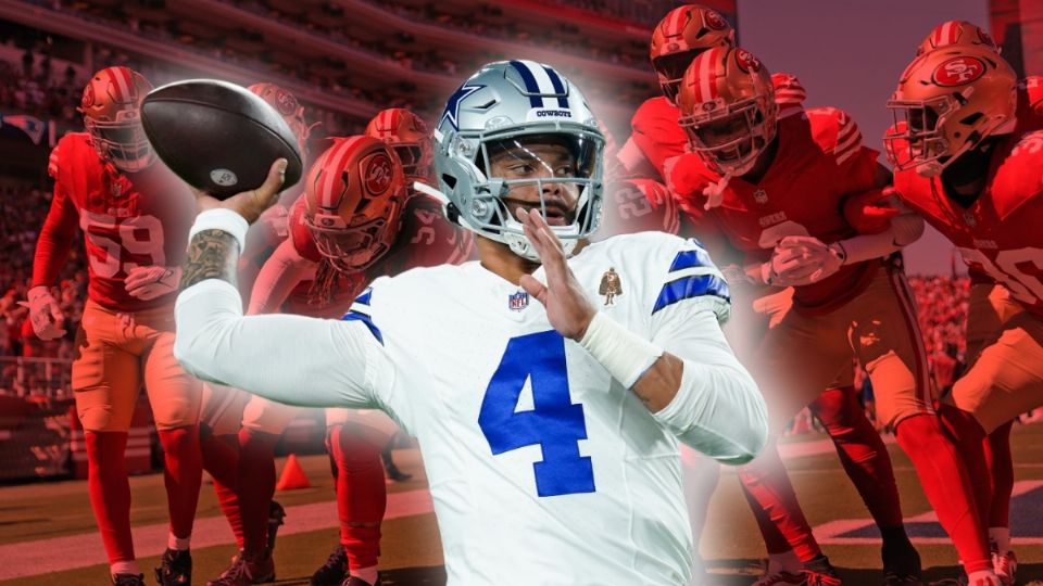 El récord de Dallas Cowboys cada que se enfrenta a San Francisco 49ers en temporada regular es de 20 derrotas, 19 victorias y 1 empate