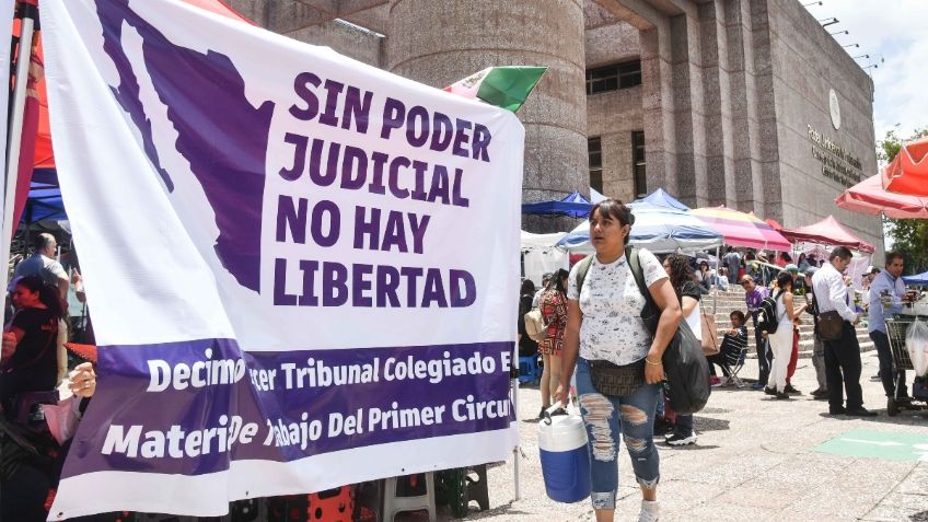 Trabajadores del Poder Judicial liberan accesos de edificio del Consejo de la Judicatura Federal