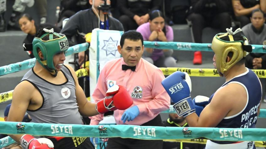 Policías disputaron la final del torneo amateur de boxeo avalado por el CMB