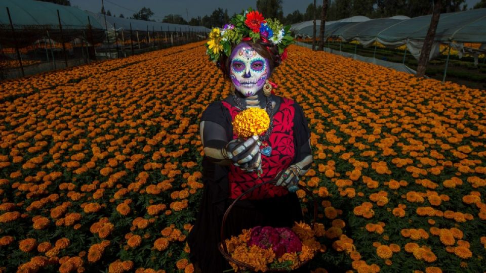 Las flores son uno de los elementos fundamentales en los altares de muertos.