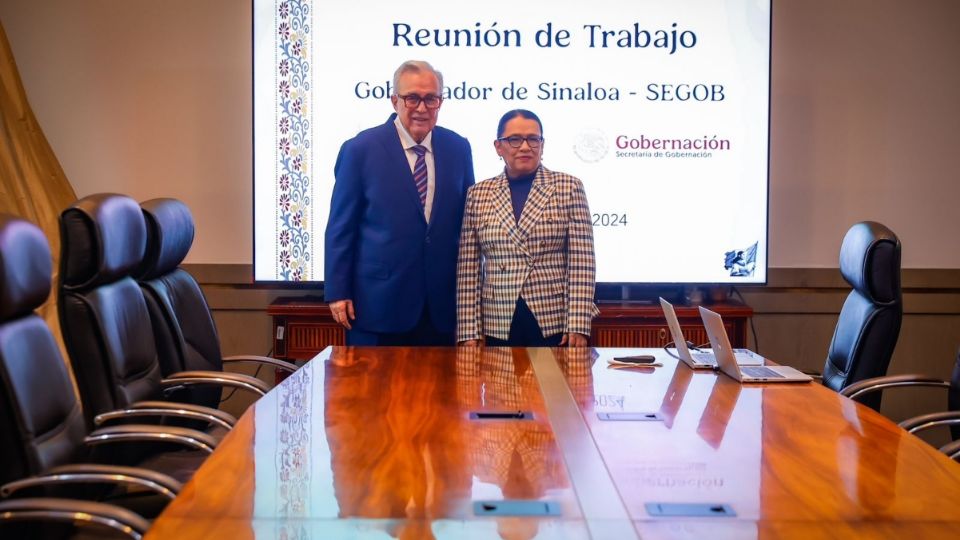 El gobernador de Sinaloa, Rubén Rocha Moya, sostuvo una reunión de trabajo con Rosa Icela Rodríguez, secretaria de Gobernación.