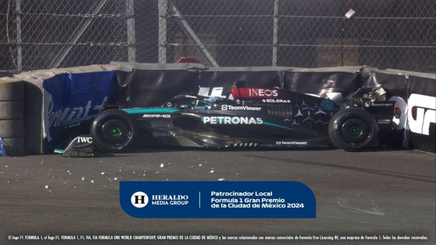 Gran Premio de México: así fue el fuerte choque de George Russell en las prácticas de la F1