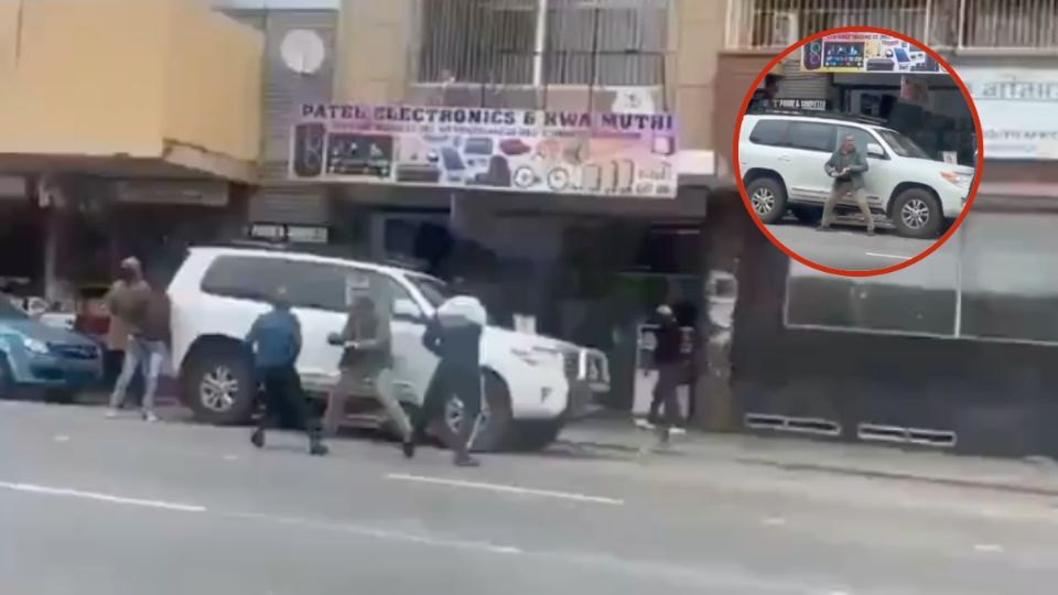 Un padre de familia defiende a su hija de un presunto intento de secuestro.