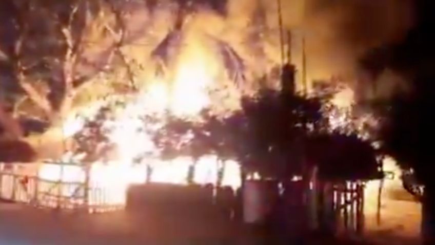 VIDEO: un restaurante y una casa se incendian en Culiacán, hay dos menores de edad heridas