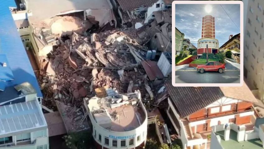 Se desploma hotel Dubrovnik de 10 pisos en Argentina; hay varios atrapados en los escombros