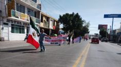 Taxistas marchan a Palacio de Gobierno para exigir destitución de la titular de SCT