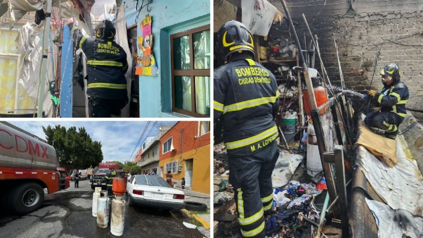 Explota tanque de gas en colonia Gertrudis Sánchez: un hombre, una mujer y dos perros sufren quemaduras