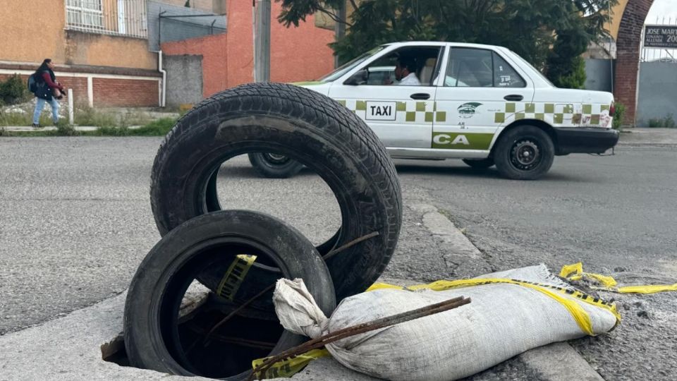 Colocan baches en las llantas para evitar riesgos