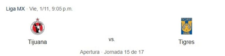 xolos vs tigres en vivo partido 1 de noviembre