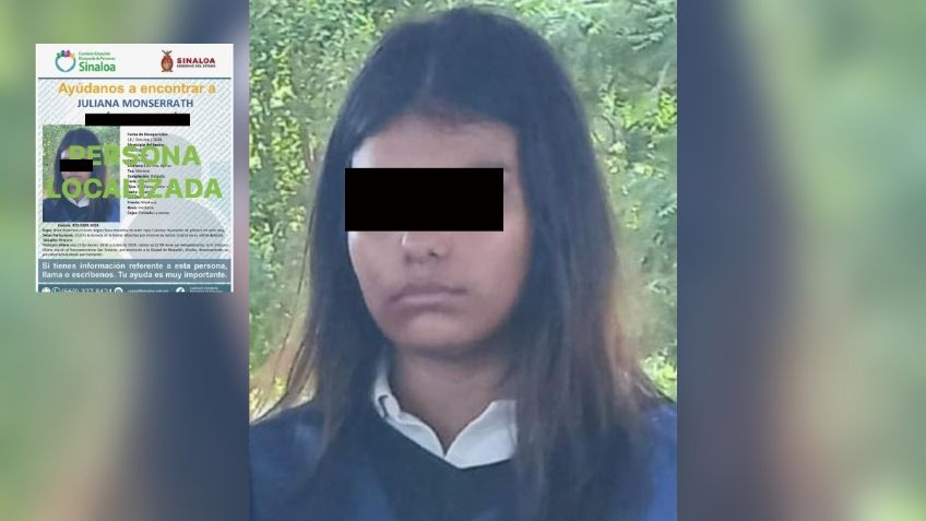 Localizan a Juliana, adolescente de 14 años que llevaba más de 10 días desaparecida en Mazatlán