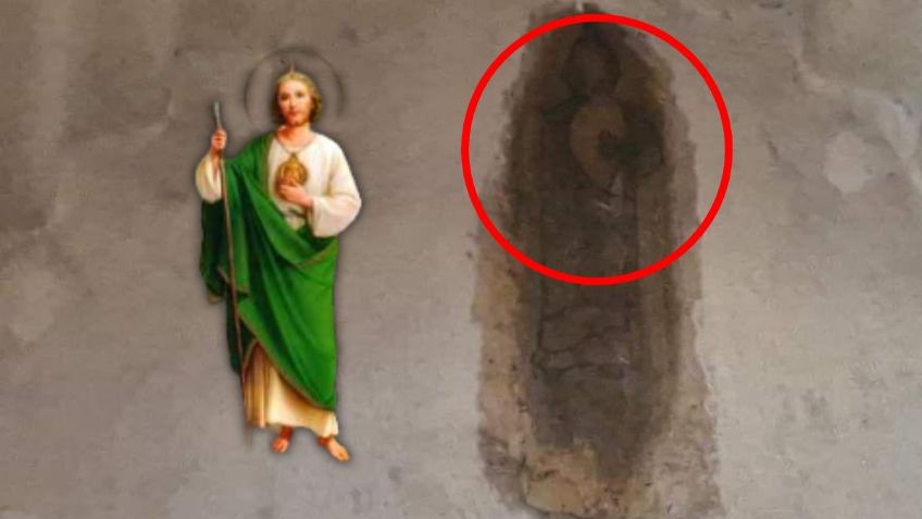 “Milagro”, aparece imagen de San Judas Tadeo en la pared de una casa