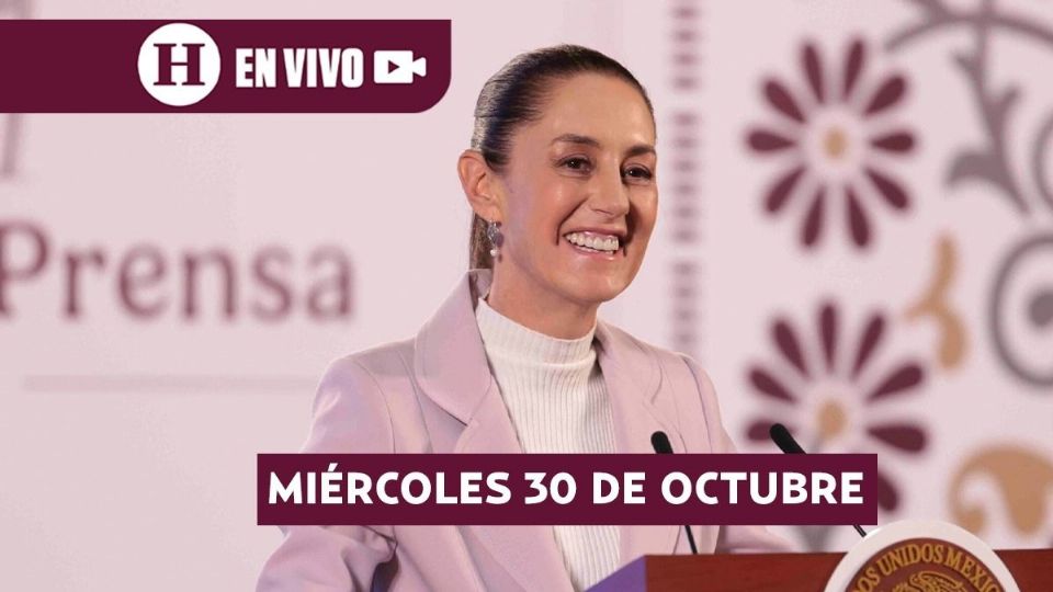 La presidenta Claudia Sheinbaum en la Mañanera del Pueblo de este 30 de octubre.