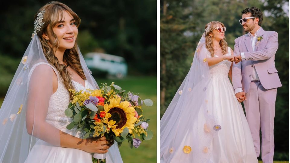 Daniela Luján eligió girasoles para su boda por un motivo simbólico.