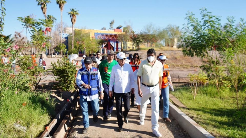 Alfonso Durazo Montaño realizó un recorrido de supervisión para constatar los avances de la obra.