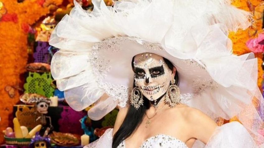 Maribel Guardia recorre las calles de la CDMX caracterizada de Catrina para celebrar el Día de Muertos: FOTOS y VIDEOS