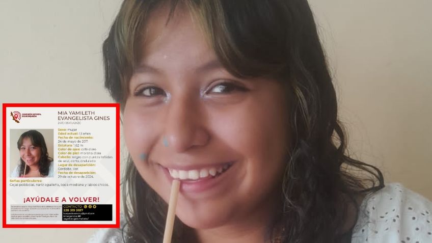 Mía Yamileth, menor de 13 años, salió de su casa y desapareció en Veracruz; su familia teme por su seguridad