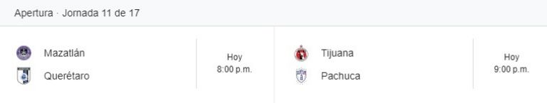 partidos de hoy viernes 4 de octubre liga mx apertura 2024