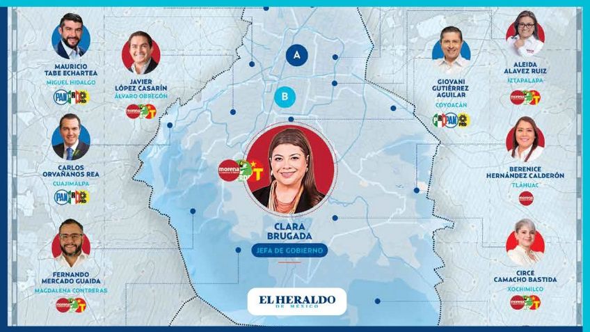 Conoce a los 16 nuevos alcaldes de la CDMX y a la jefa de gobierno | INFOGRAFÍA