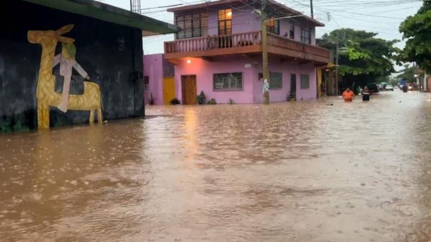 Reportan más de 100 comunidades afectadas por la tormenta tropical Once-E en el Istmo de Tehuantepec