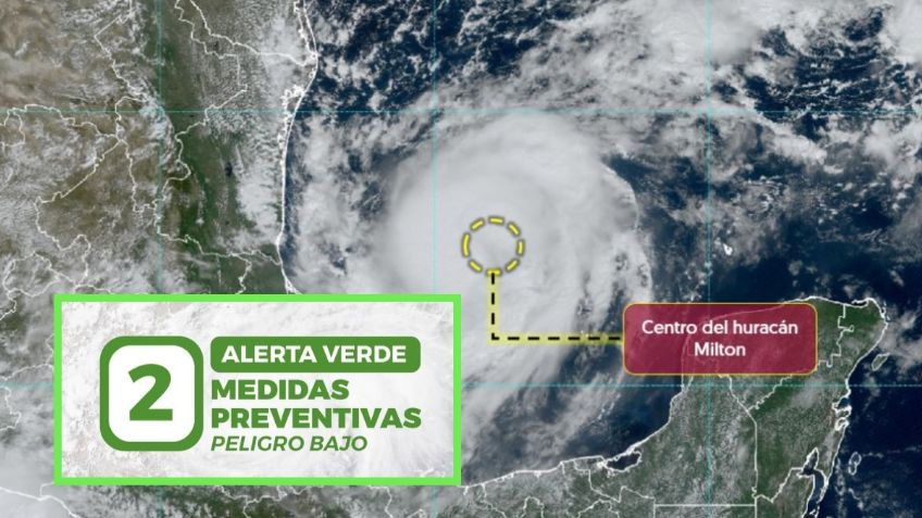 Activan la alerta verde en la Península de Yucatán por paso del huracán Milton, ¿a qué hora y cuándo tocará tierra?